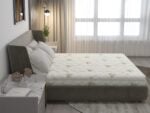 Saltea cu spumă poliuretanică Somnart FermiMax Aloe Vera 90×200, înălțime 15 cm, anatomică, husă lavabilă și detașabilă cu fermoar, fermitate ridicată