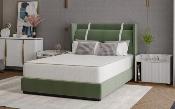 Saltea cu arcuri SomnART LETTO 140×200, înălțime 22 cm, ortopedică, husă matlasată, duritate medie-tare
