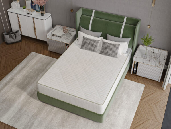 Saltea cu arcuri SomnART LETTO 140×200, înălțime 22 cm, ortopedică, husă matlasată, duritate medie-tare