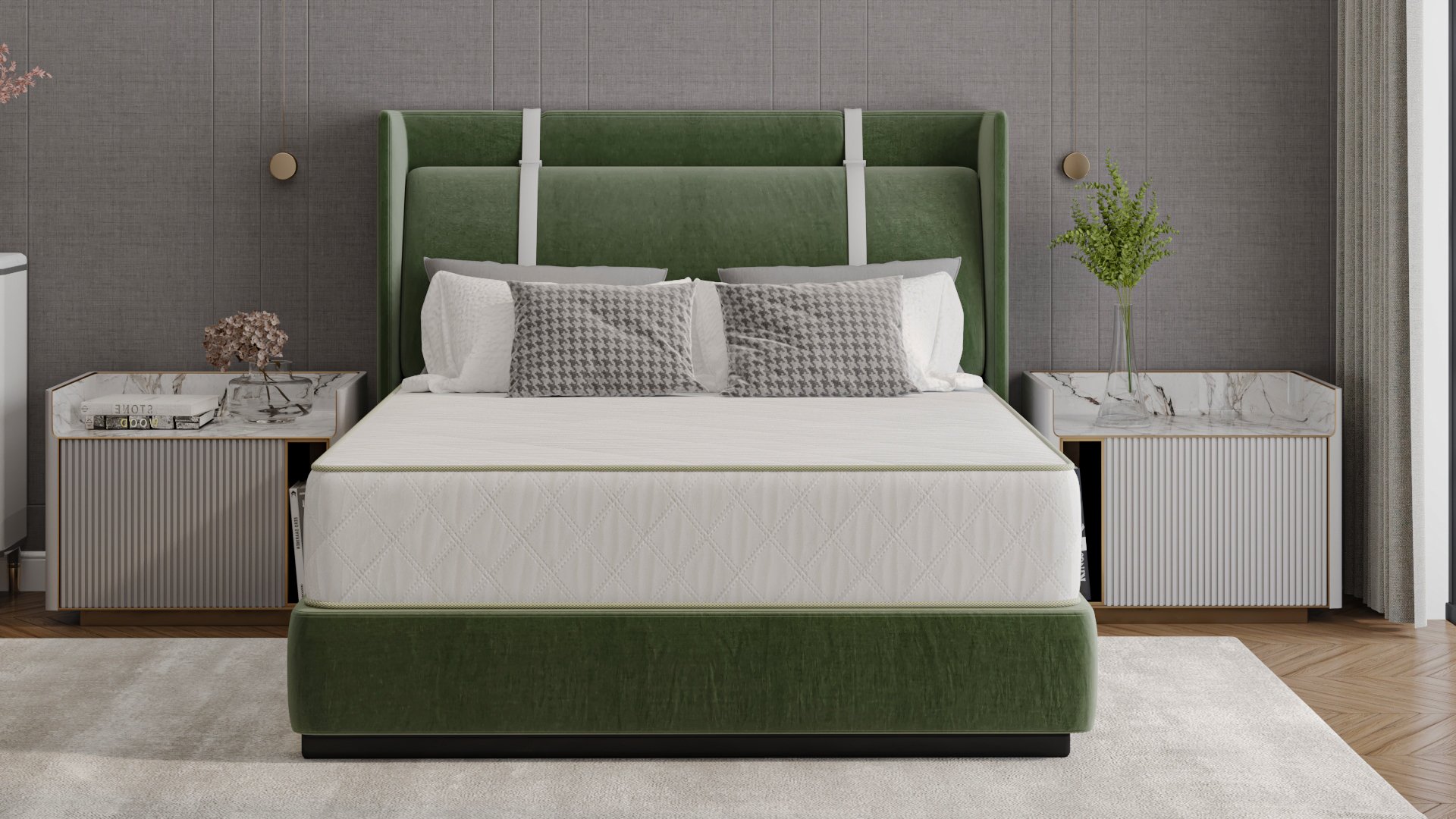 Saltea cu arcuri SomnART LETTO Plus 140×200, înălțime 24 cm, ortopedică, husă matlasată, duritate tare