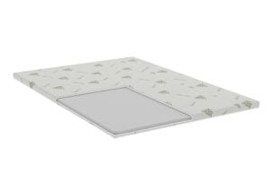 Topper Aloe Vera 180x200x4 cm, husa detasabila si lavabila, fermitate medie
