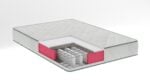 Saltea cu arcuri SomnART LETTO 140×200, înălțime 22 cm, ortopedică, husă matlasată, duritate medie-tare