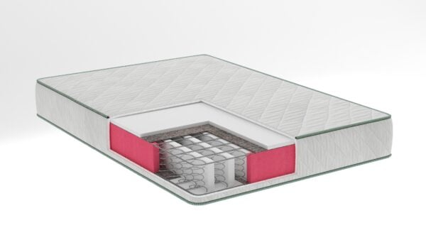 Saltea cu arcuri SomnART LETTO 140×200, înălțime 22 cm, ortopedică, husă matlasată, duritate medie-tare