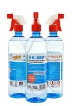 Dezinfectant virucid de maini 750 ml, 75% alcool avizat virucid, bactericid si fungicid, cu pulverizator (cu pompita spray)
