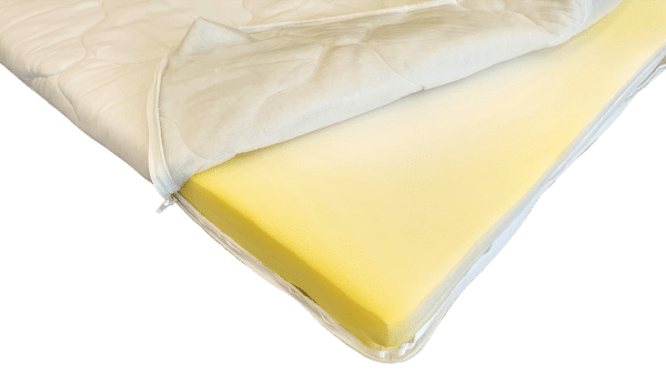 Topper cu memorie, husa bumbac, detasabila, spalare la 90°C, HypoallergenicMed Somnart, 120×200 cm