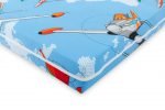 Saltea cu memorie SomnART Memory 80×160, înălțime 10 cm, pentru bebeluși și copii, husă impermeabilă, fermitate medie, model aviator