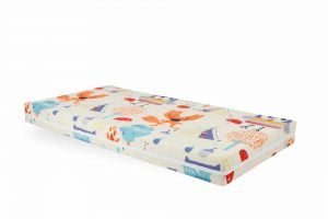 Saltea cu spumă poliuretanică SomnART Ortopedică 80×160, înălțime 10 cm, pentru bebeluși și copii, husă impermeabilă, fermitate ridicată, model bufniță