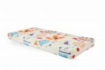 Pachet 1 Saltea Pat SomnART bebelusi si copii Flori 60×120 + 1 Patura impermeabila bumbac + 1 Perna Latex Puiutul Mamei
