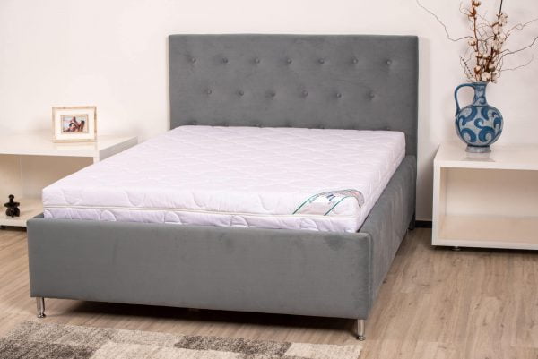 Saltea cu spumă poliuretanică Somnart HypoallergenicMed Bumbac 90×200, înălțime 16 cm, hipoalergenică, husă cu fermoar, rulată, fermitate medie