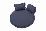 Set covoras impermeabil cu volan + 2 perne SomnArt, din in, Roz