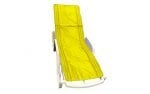 Saltea cu interior vatelină Somnart 60×190, înălțime 1 cm, pentru șezlong, două segmente, husă impermeabilă, culoare galben