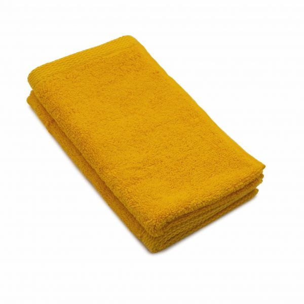 Set 2 prosoape maini bumbac 100%, 600gsm, Somnart, 30x50cm, galben
