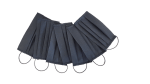 Set: 10 x Masca neagra, lavabila, reutilizabila, netesut polipropilena, 1 strat, 3 pliuri (10 bucati masti)