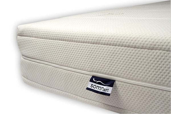 Saltea cu memorie SomnART XXL Memory Plus 140×190, înălțime 25cm, pentru persoane supraponderale, husă Aloe Vera detașabilă, rulată, fermitate mare
