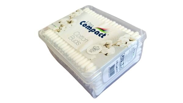 Betisoare de urechi, 100% bumbac, Ultra Compact Cotton Buds, 200 buc