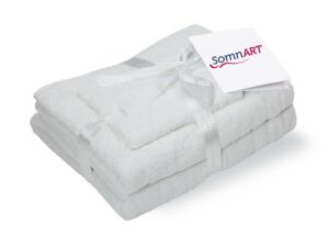 Set prosoape bumbac Somnart, 600gsm, de fata 50×90 cm + de corp 70×140 + de maini 30×50 cm, alb optic