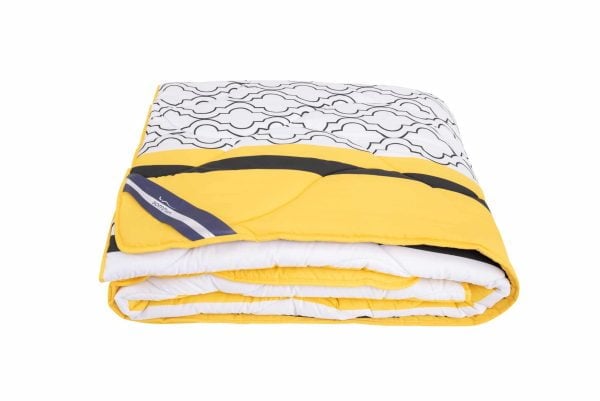 Pilota de iarna matlasata Caliope Somnart, 200×220 cm, policotton imprimat, sezon rece, 400 g/mp