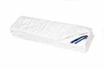 Pilota 200×220 cm microfibra striata, SomnART premium, alba matlasata model nor mare, 400 g, de iarna