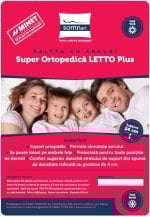 Saltea cu arcuri SomnART LETTO Plus 120×190, înălțime 24 cm, ortopedică, husă matlasată, duritate tare