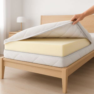 Husa saltea 100x190x18, matlasata,  lavabila, detasabila, cu fermoar 4 laturi