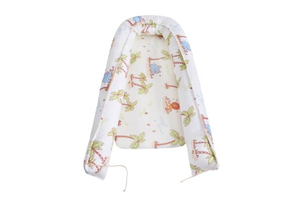 Pozitionator multifunctional 3 in 1 Baby Nest SomnART, perna de gravide + perna de alaptat + protectie patut, cu 3 fermoare, bumbac, Jungle