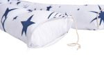 Pozitionator multifunctional 3 in 1 Baby Nest SomnART, perna de gravide + perna de alaptat + protectie patut, cu 3 fermoare, bumbac, Stelute