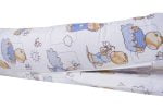 Pozitionator multifunctional 3 in 1 Baby Nest SomnART, perna de gravide + perna de alaptat + protectie patut, cu 3 fermoare, bumbac, Ursuleti