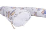 Pozitionator multifunctional 3 in 1 Baby Nest SomnART, perna de gravide + perna de alaptat + protectie patut, cu 3 fermoare, bumbac, Ursuleti