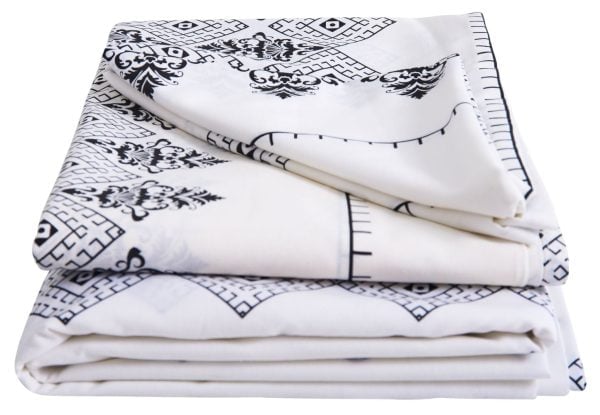 Lenjerie de pat bumbac polycotton, SomnART, pentru pat de o persoana (fata perna 50×70, cearceaf pat 150×240, cearceaf pilota 150×200), Afrodita