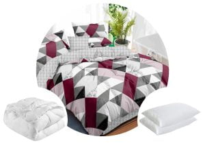 📣 PACHET PROMO: 1 Lenjerie de pat BS014 microfibra imprimata + 1 pilota 200×220 + 2 perne 50×70