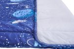 Patura impermeabila bebe, bumbac frotir, SomnART, 100×110 cm, Comete Cosmos