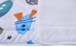 Patura impermeabila bebe, bumbac frotir, SomnART, 100×110 cm, Rachete