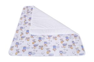 Patura impermeabila bebe, bumbac frotir, SomnART, 100×110 cm, Ursuleti
