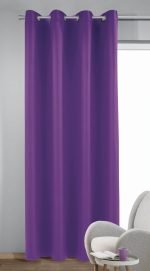 Draperie dimout, cu inele, Mia Dimout, L140 x H245, mov