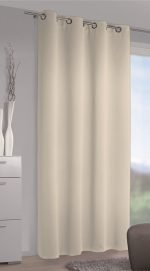 Draperie dimout, cu inele, Mia Dimout, L140 x H245, champaigne