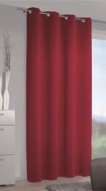 Draperie dimout, cu inele, Mia Dimout, L140 x H245, rosu