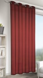 Draperie cu inele, Struktur Alex, L140 x H245, rosu inchis