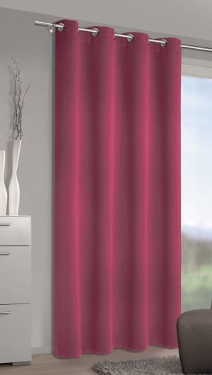 Draperie dimout, cu inele, Mia Dimout, L140 x H245, magenta