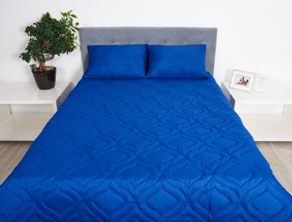 Perna 60×60 Somnart Belina, microfibra, lavabila la masina, vidata, Ultramarin