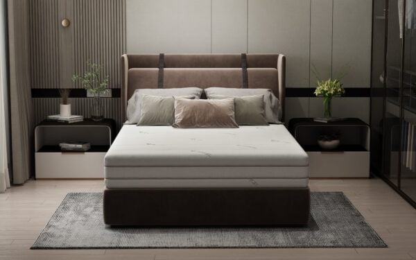 Saltea cu memorie Somnart Memory Tencel 160×200, înălțime 26 cm, 7 zone, aerisiere 3D AirMesh, husa detasabila si lavabila, fermiate medie