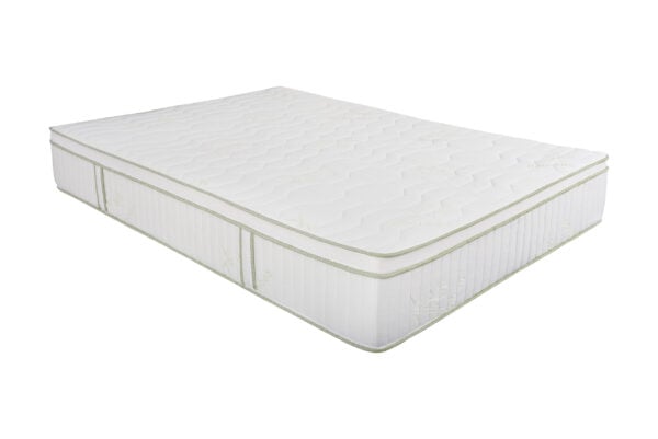 Saltea cu memorie si arcuri Bambus Super Confort Pocket Multilayer 90×200, inaltime 25 cm, husa matlasata, sistem 3D, manere, fermitate medie