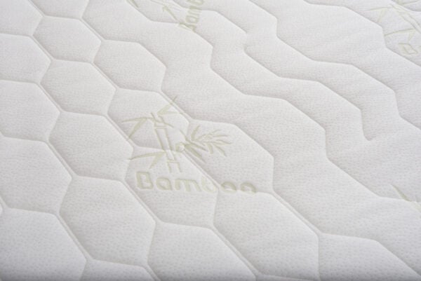 Saltea cu memorie si arcuri Bambus Super Confort Pocket Multilayer 90×200, inaltime 25 cm, husa matlasata, sistem 3D, manere, fermitate medie