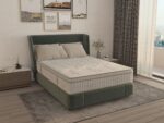 Saltea cu memorie si arcuri Bambus Super Confort Pocket Multilayer 90×200, inaltime 25 cm, husa matlasata, sistem 3D, manere, fermitate medie