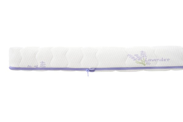 Topper cu spuma poliuretanica Superconfort Lavant 7 Zone 180×200, husa detasabila si lavabila, tratament lavanda, fermitate medie