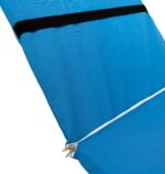 Saltea cu spumă poliuretanică Somnart 60×185, înălțime 4 cm, pentru șezlong, doua segmente, husă impermeabilă, culoare albastru deschis