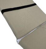 Saltea cu spumă poliuretanică Somnart 60×185, înălțime 4 cm, pentru șezlong, doua segmente, husă impermeabilă, culoare bej