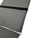 Saltea cu spumă poliuretanică Somnart 60×185, înălțime 4 cm, pentru șezlong, doua segmente, husă impermeabilă, culoare gri