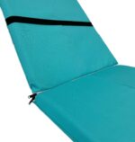 Saltea cu spumă poliuretanică Somnart 60×185, înălțime 4 cm, pentru șezlong, doua segmente, husă impermeabilă, culoare turcoaz