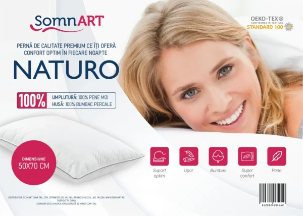 Perna Naturo din pene, 50×70