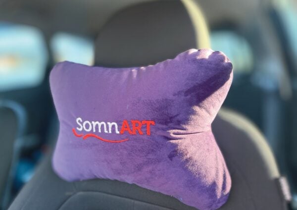 Perna Somnart pentru tetiera, mov, dimensiune 32×23